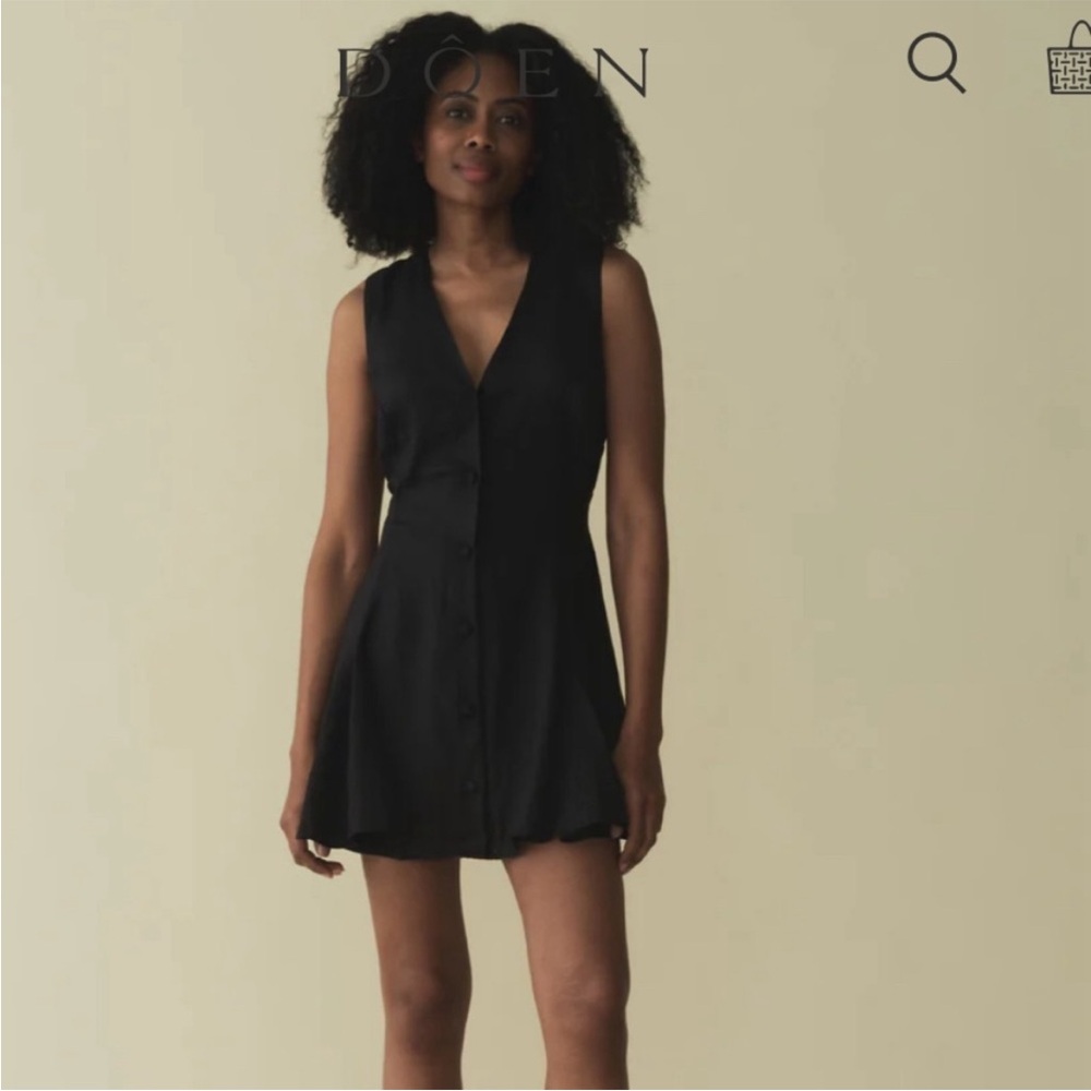 Aubrey linen mini dress